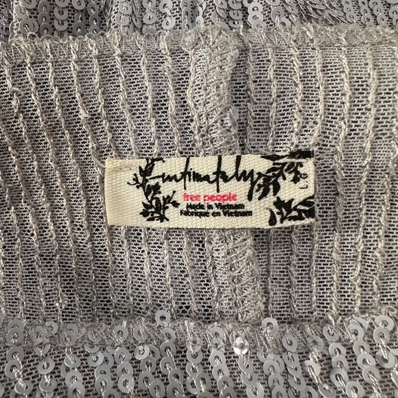 Free People Lavender Sequin Blouse Large - Picture 7 of 8